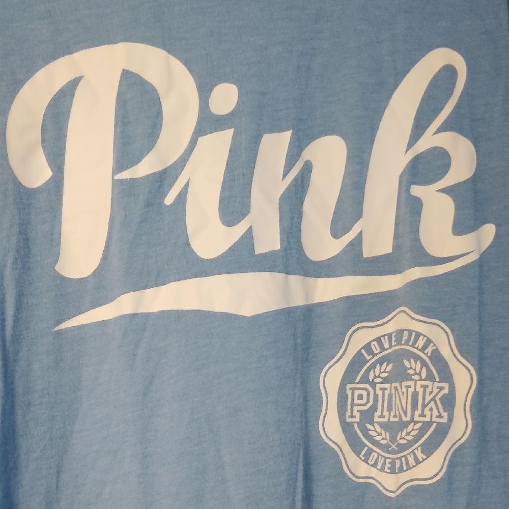 PINK Victoria's Secret Kids Light Blue Tee - Picture 2 of 8